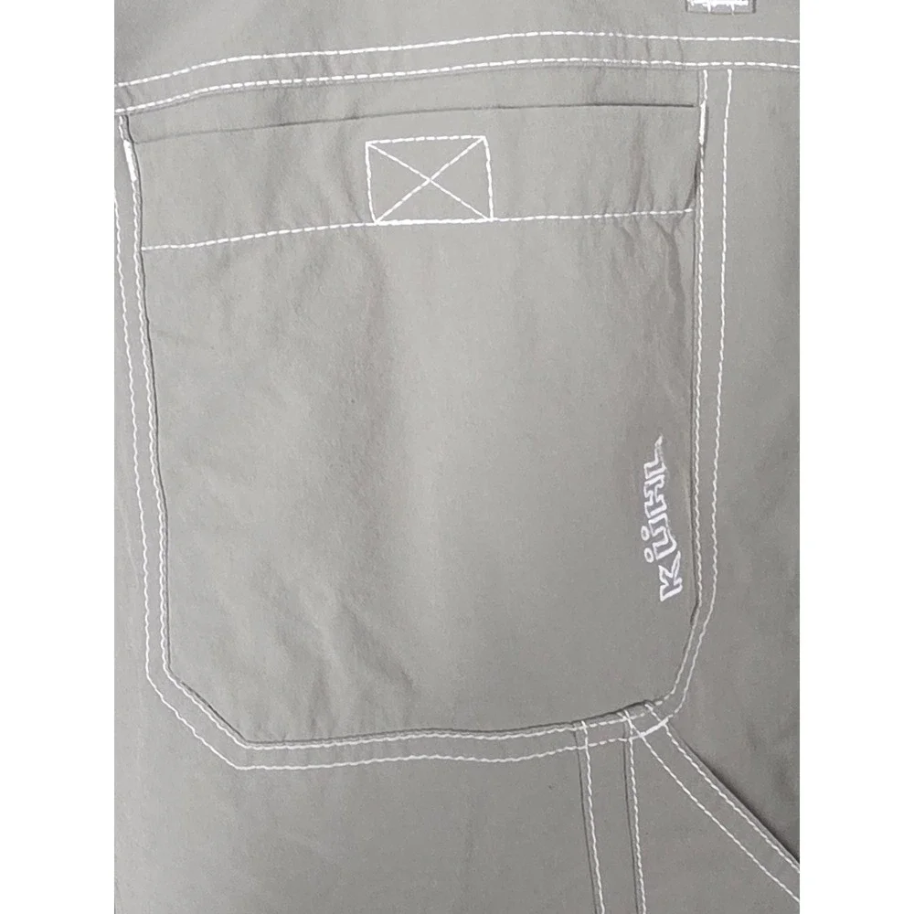 Kuhl Born In The Mountains Mens Khaki Hiking Shorts Sz 36 Utility Cargo Gorpcore